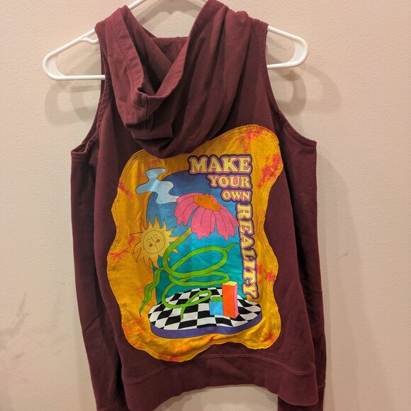 Reworked "cold shoulder" Carrie Underwood hoodie - Picture 1 of 10
